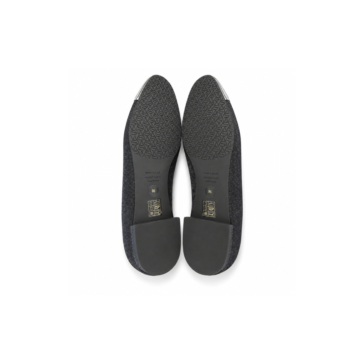 Calzado Stuart Weitzman SLEEK BOW FLAT BLACK/SILVER