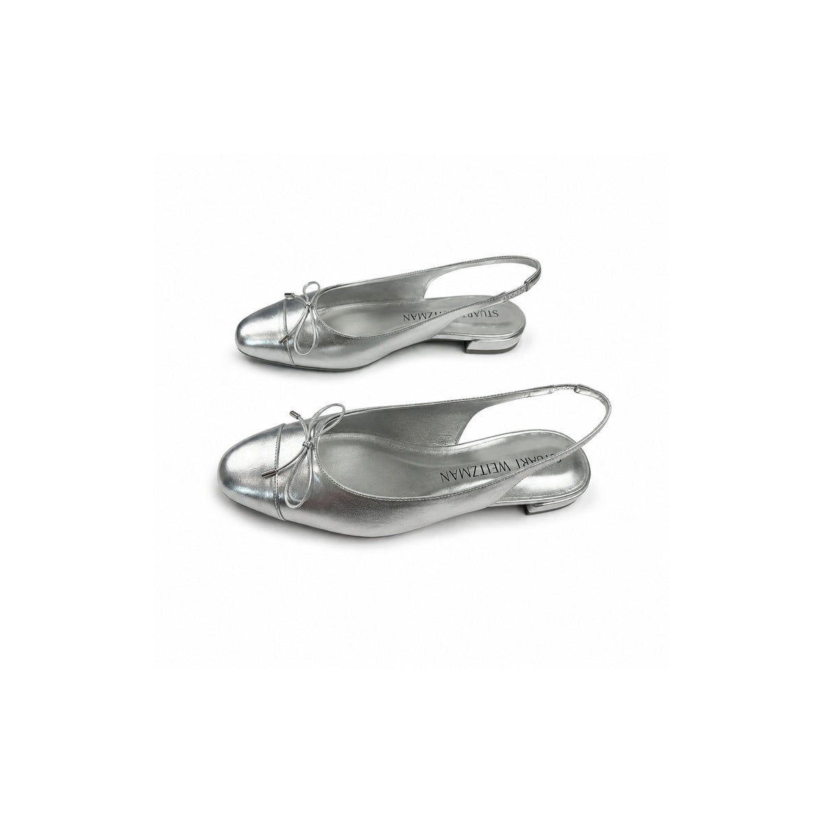 Calzado Stuart Weitzman SLEEK BOW SLNGBCK FL Silver