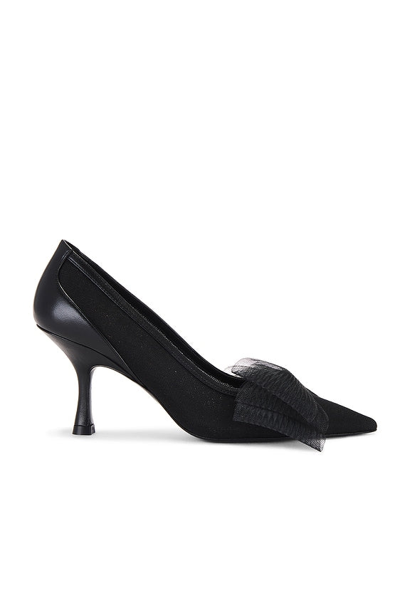 Stuart Weitzman Blushing Bow 75 Pump Black - perspectiva