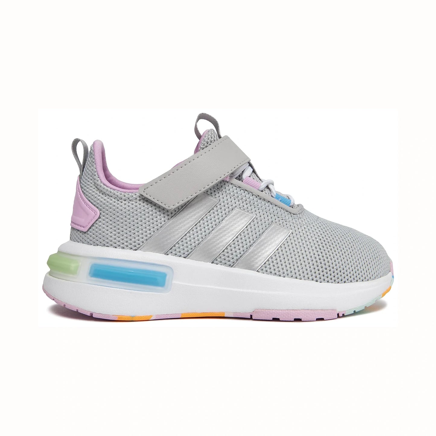 Tenis casuales Adidas RACER TR23 ELK Gris y rosa Niños
