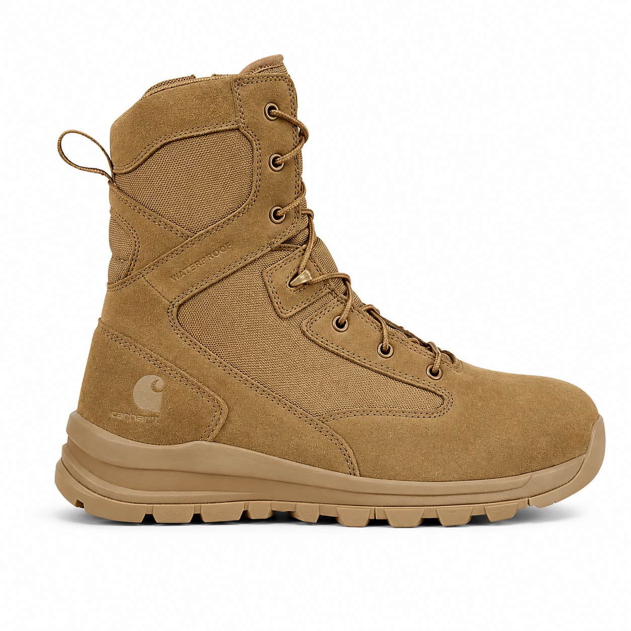 Botas Carhartt Gilmore Waterproof 8 Inch Side Zip Klondike Khaki Hombre