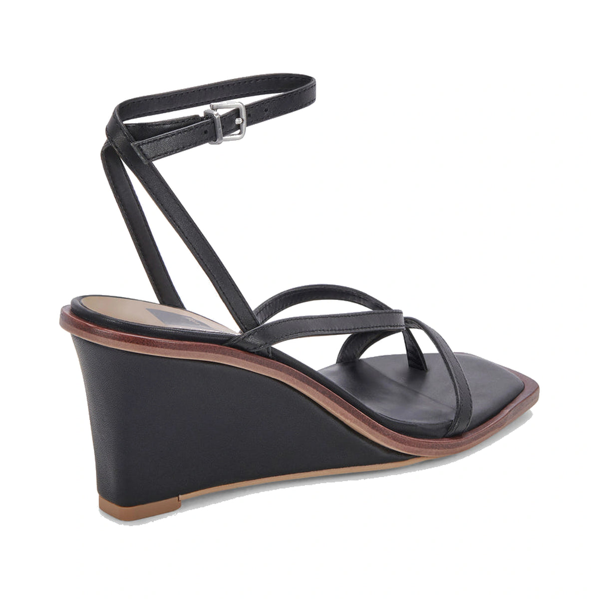 Sandalias de Cuña Dolce Vita Gemini Black Leather Mujer