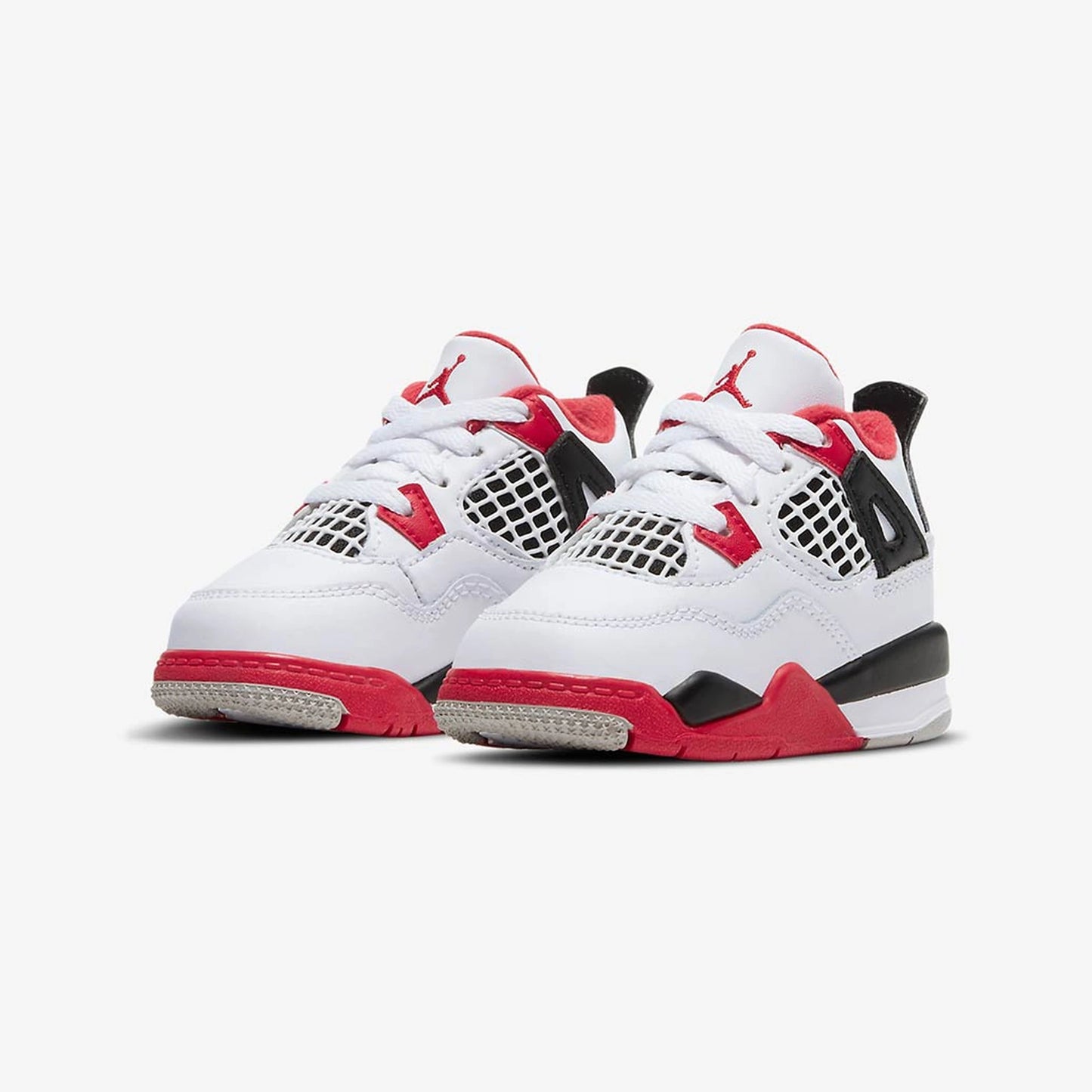 Tenis casuales Jordan JORDAN 4 RETRO (TD) Blanco, rojo y negro Niños