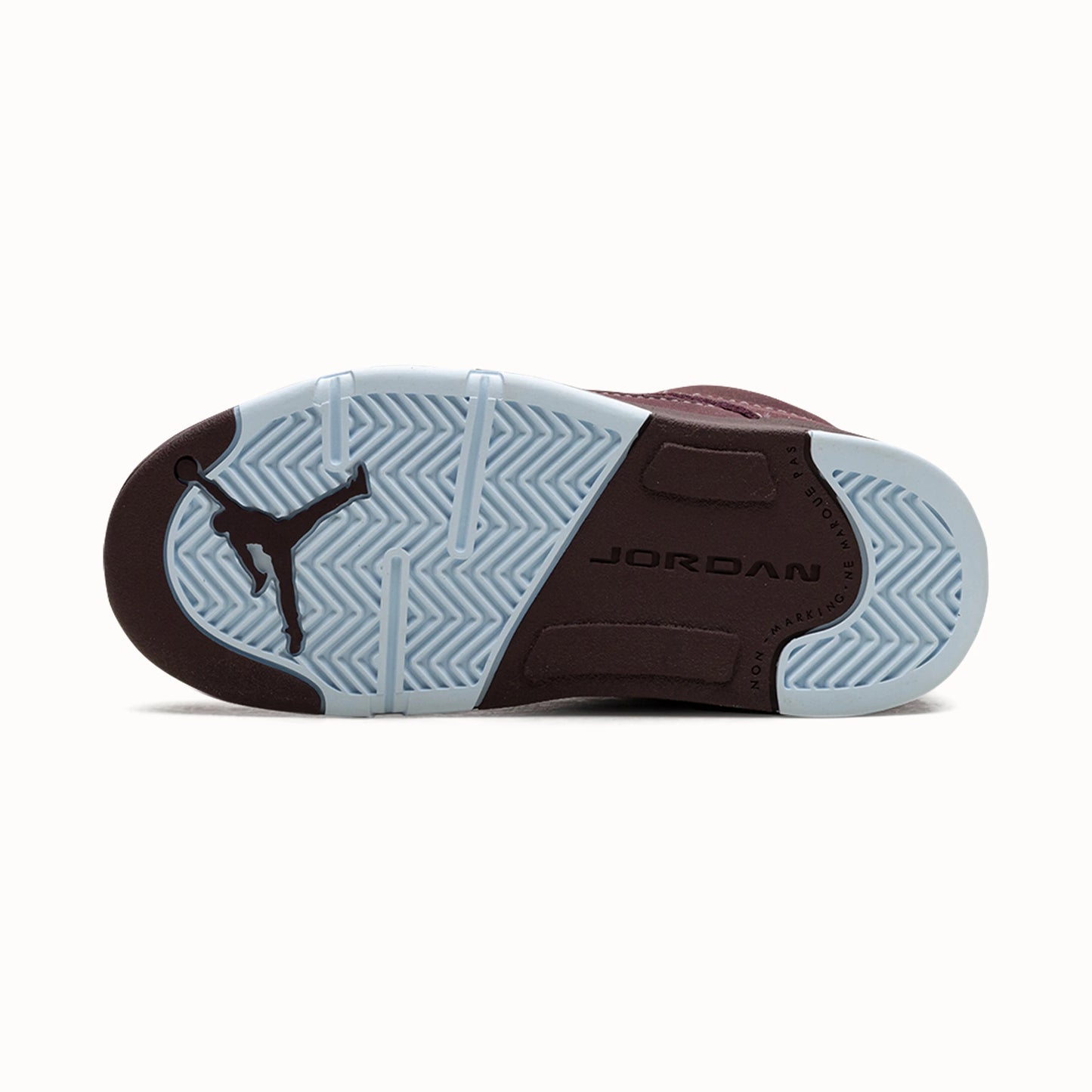 Tenis casuales Jordan JORDAN 5 RETRO SE (TD) Borgoña, gris y plateado Niños