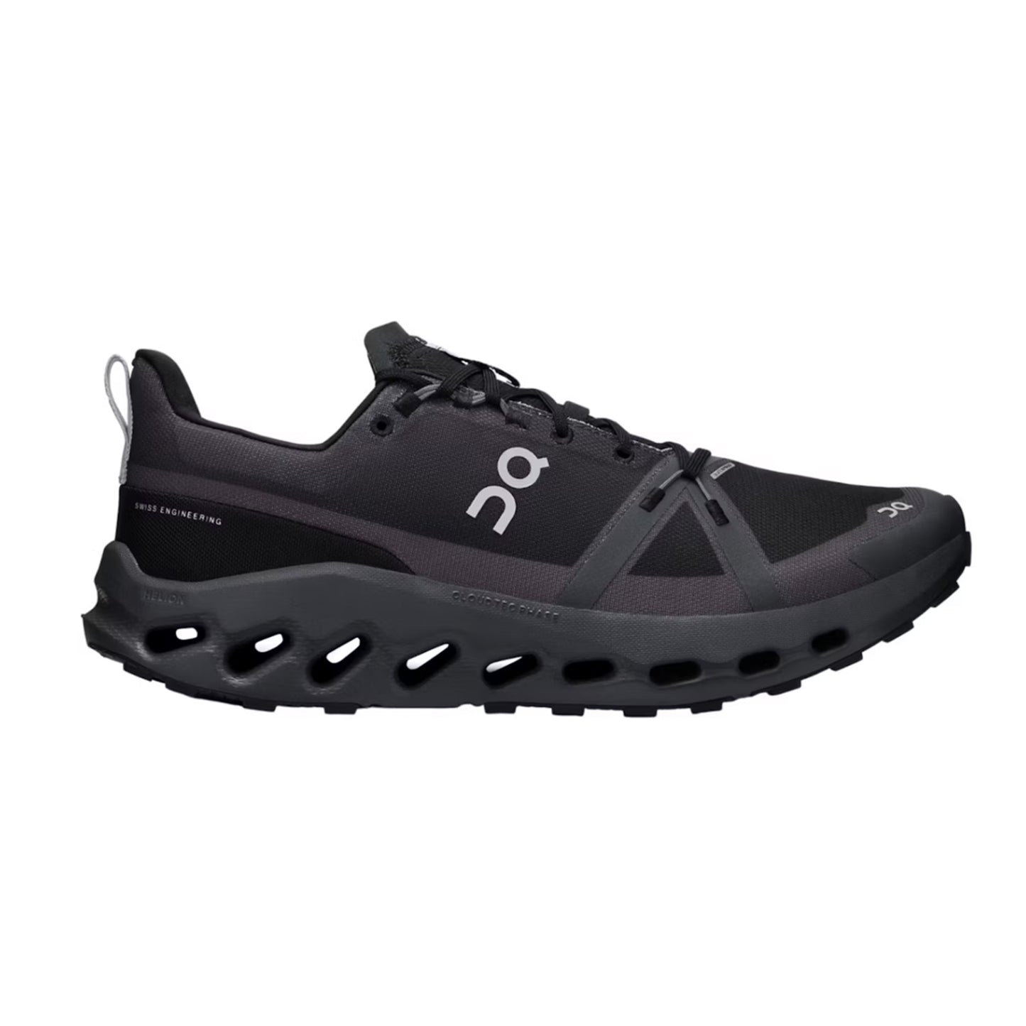 Tenis de Trail Running Impermeables On Cloudsurfer Trail Waterproof Black Eclipse Hombre