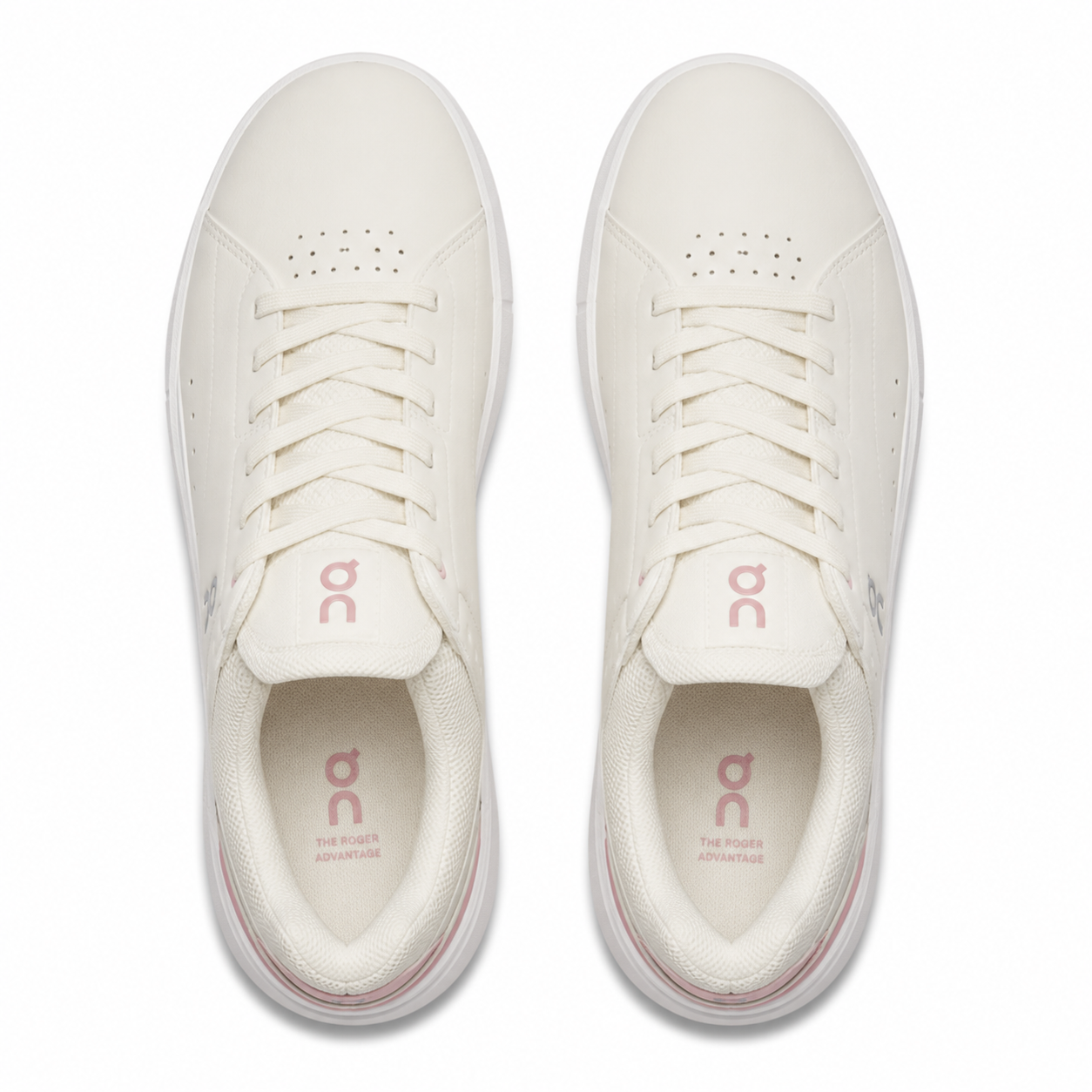 Tenis Casuales On THE ROGER Advantage Ivory Pink Mujer