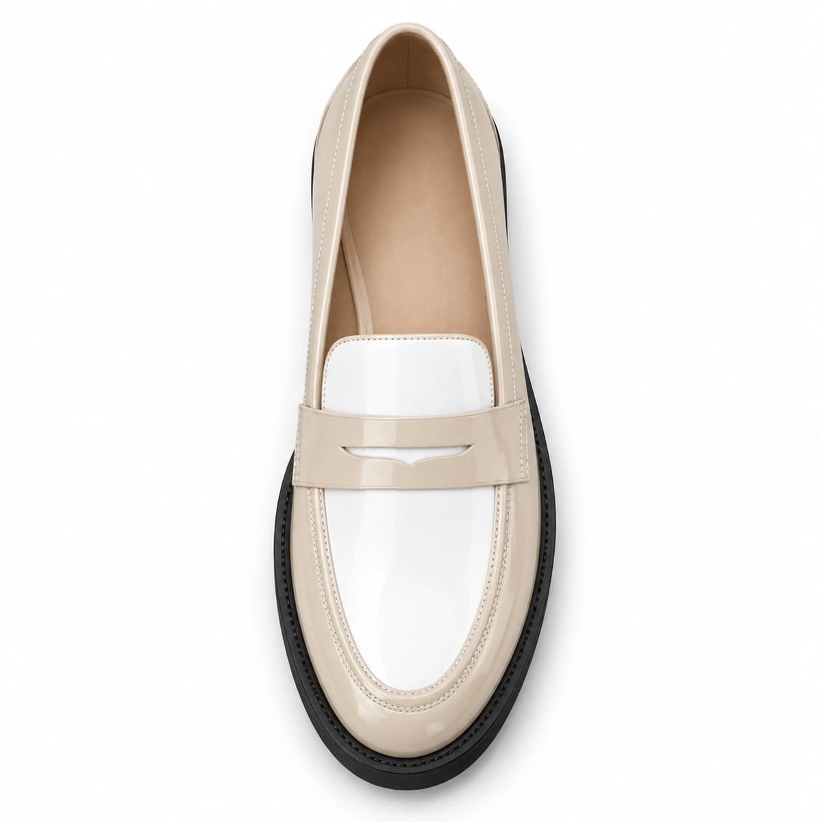 Calzado Stuart Weitzman PALMER BOLD LOAFER DUNE/WHITE