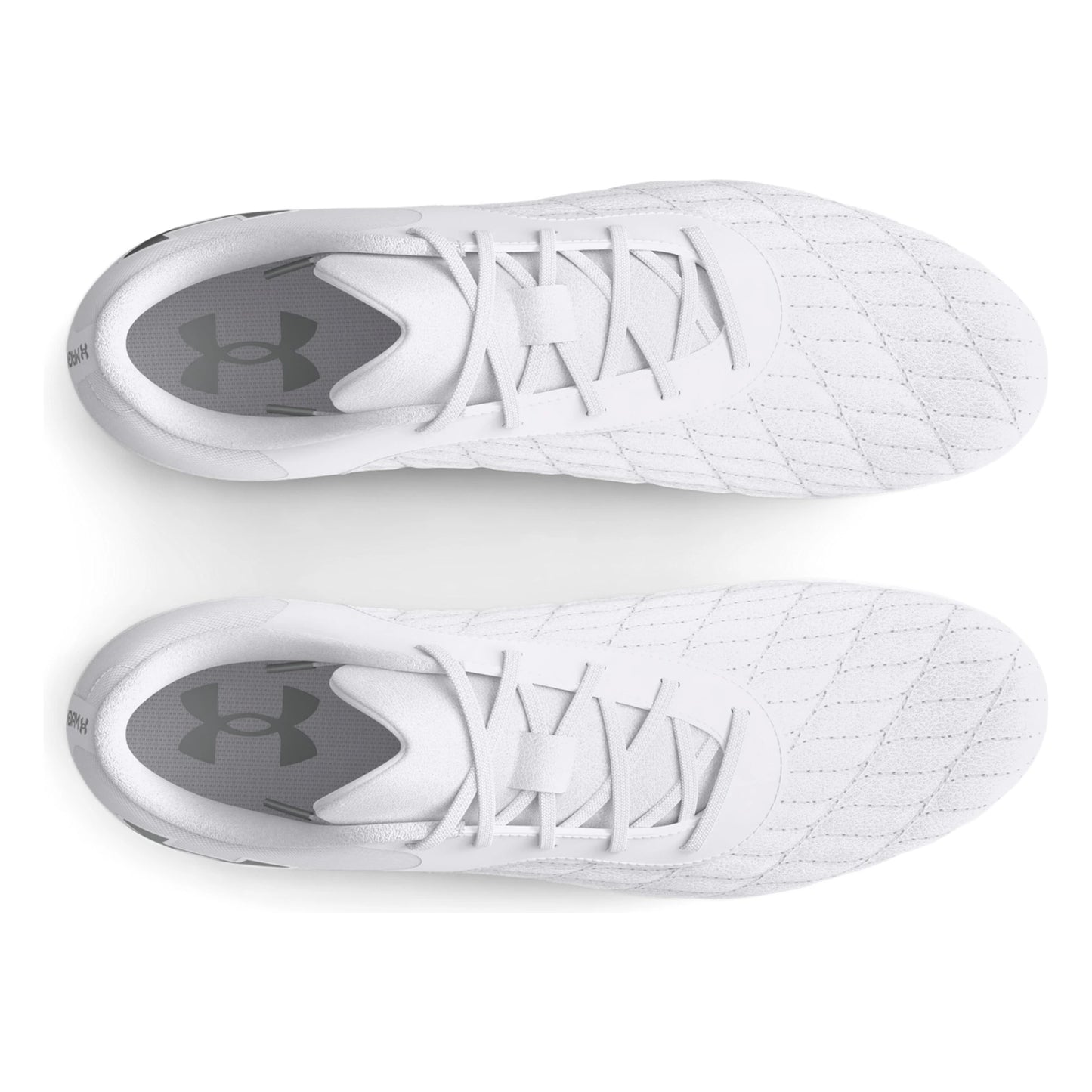 Tacos para fútbol Under Armour UA Magnetic Select JR 3.0 FG Blanco y plateado Niños
