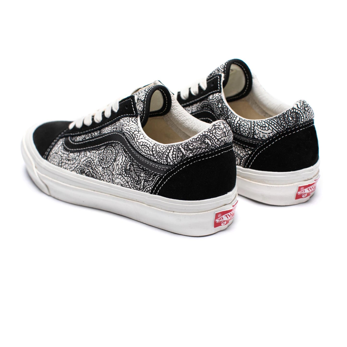 Tenis Vans Old Skool Paisley Suede White Black Unisex