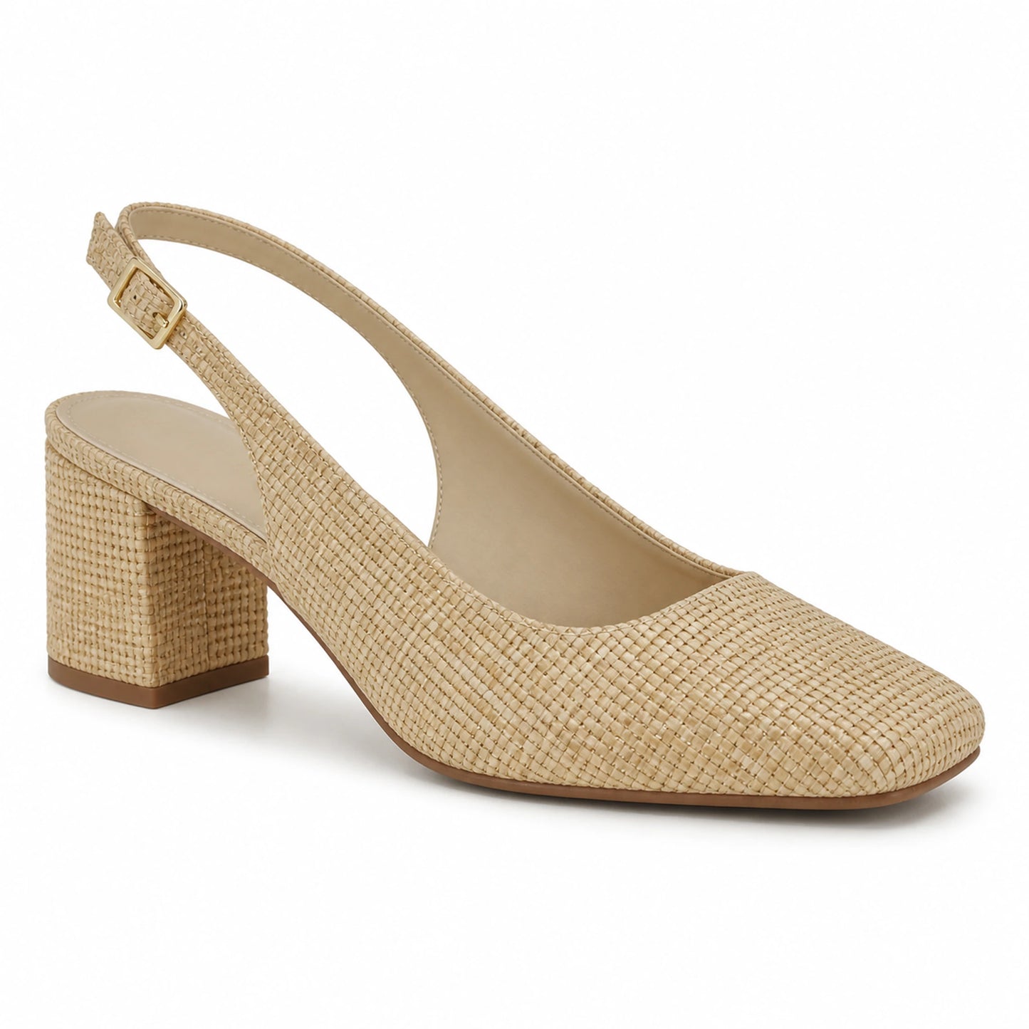 Tacones slingback Anne Klein AKLIZETTE Rafia natural Mujer