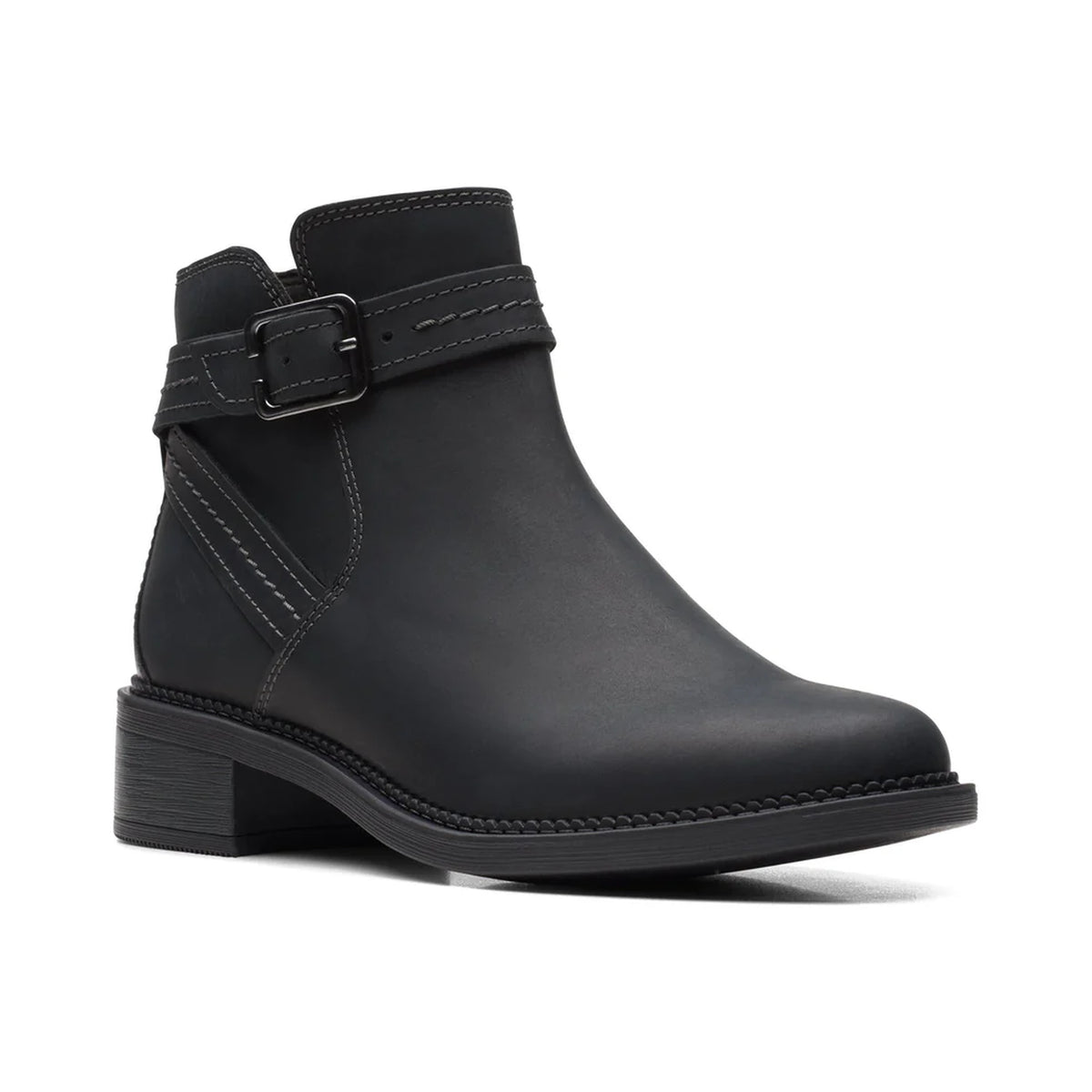 Calzado Clarks MAYE STRAP BLACK LEATHER / CUIR NOIR