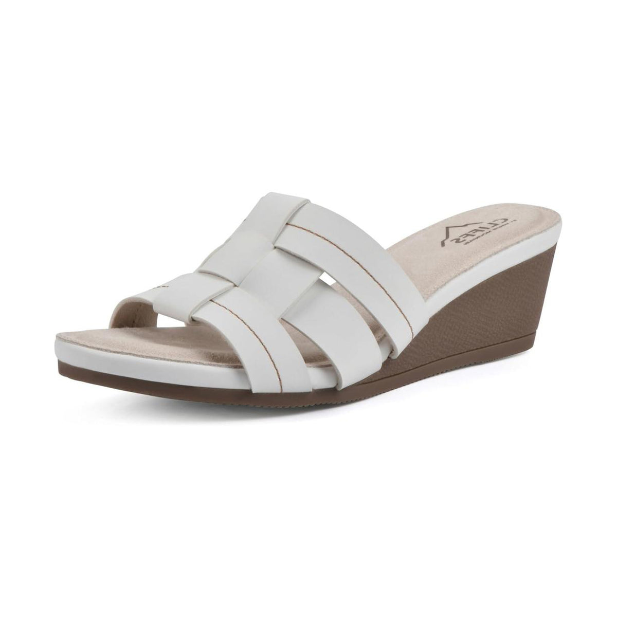 Calzado Cliffs by White Mountain CANDYCE WHITE/BURNISHED/SMOOTH