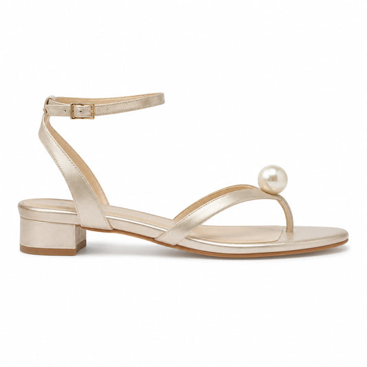 Sandalias de tacón Badgley Mischka LOLA Champaña metálico Mujer
