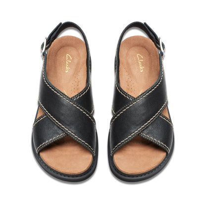 Calzado Clarks ARWELL SLING BLACK LEATHER / CUIR NOIR