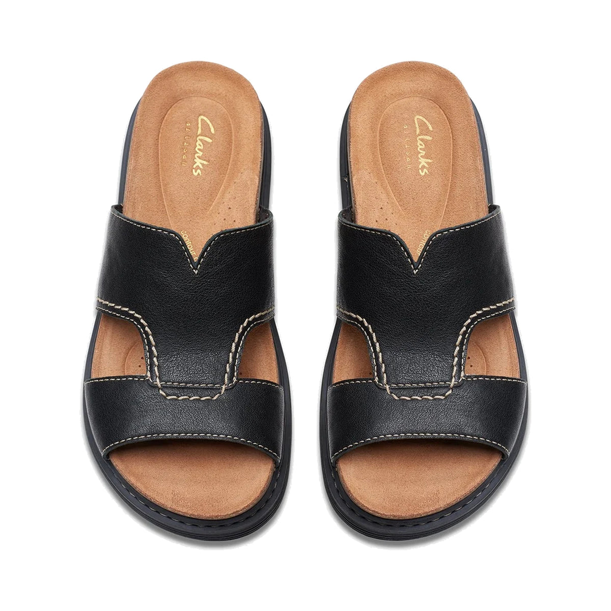 Calzado Clarks ARWELL WALK BLACK LEATHER / CUIR NOIR