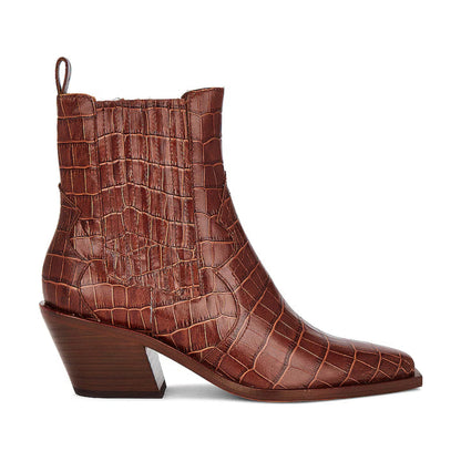 Calzado dolce vita SENNA WALNUT EMBOSSED LEATHER - vista principal corregida