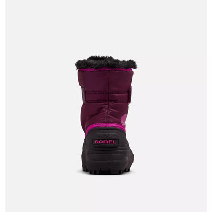 SOREL Childrens Snow Commander Purple Dahlia Groovy Pink - vista posterior
