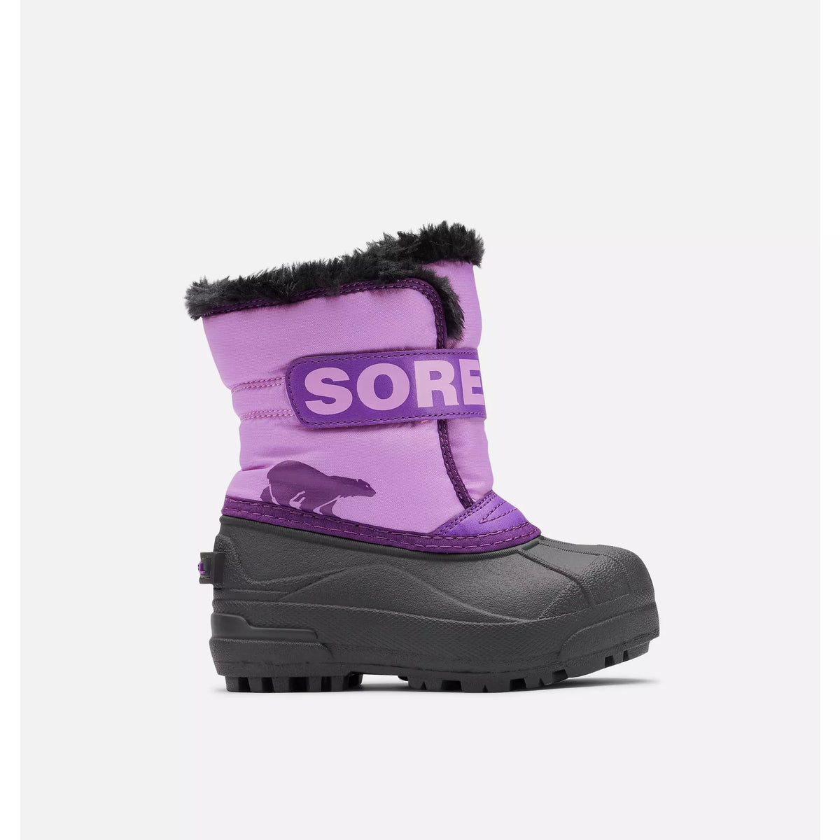SOREL Childrens Snow Commander Gumdrop Purple Violet - vista perspectiva