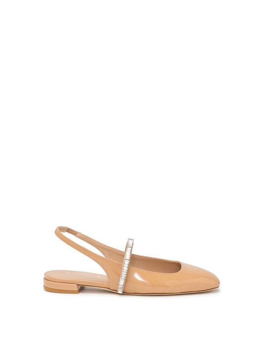 Stuart Weitzman Stefanie Slingback Flat Ballet Clear - perspectiva