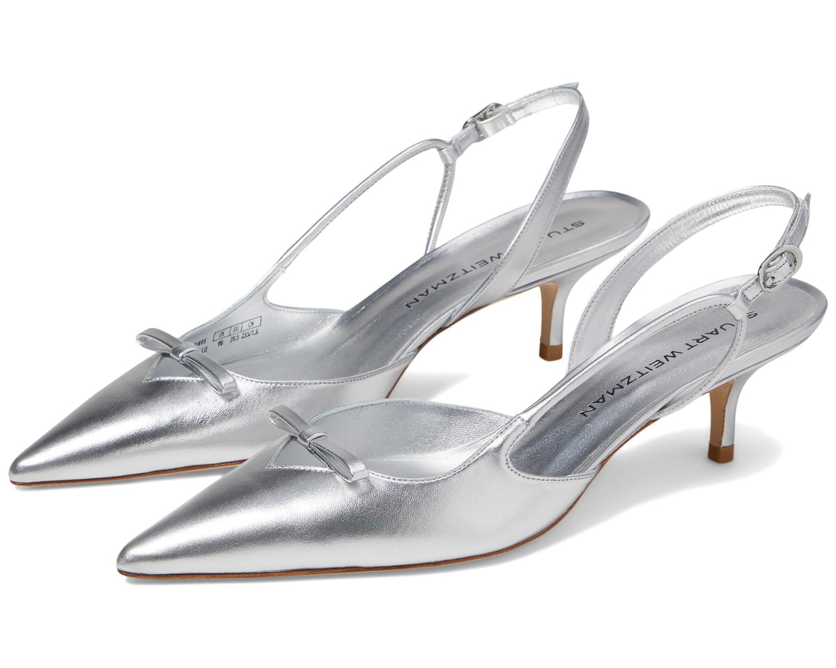 Stuart Weitzman Tully 50 Slingback Silver - perspectiva