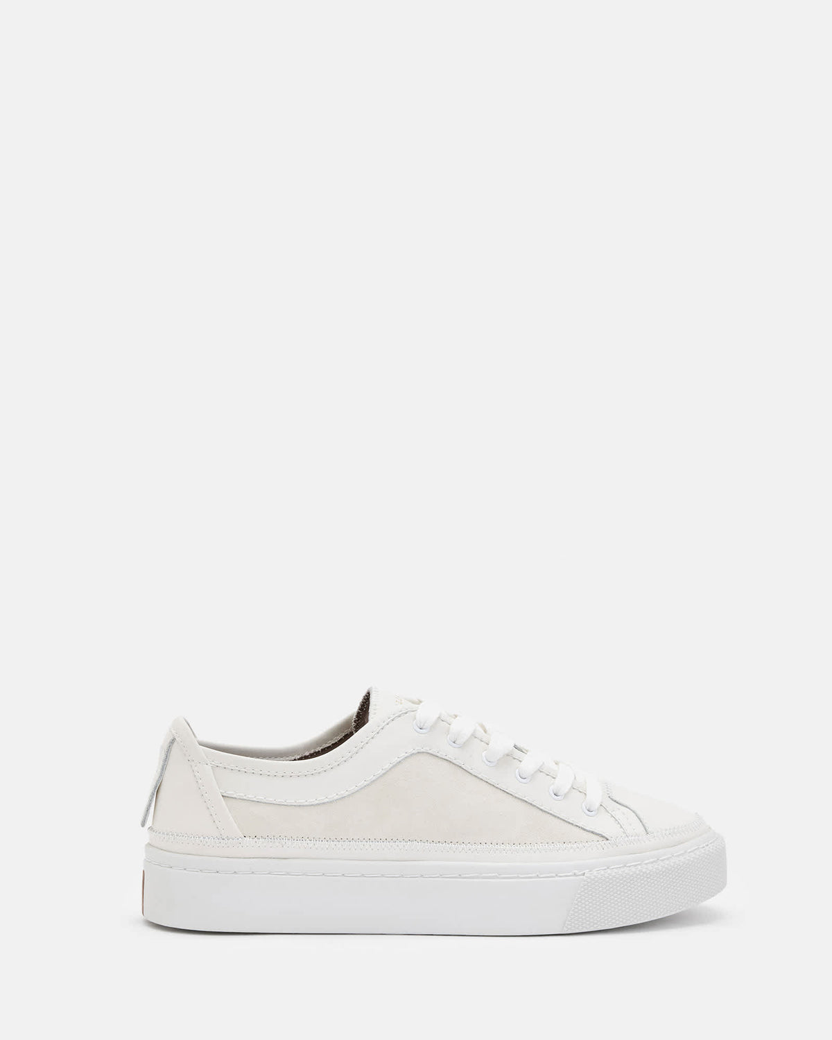 AllSaints Milla Suede Sneaker Chalk White - perspectiva