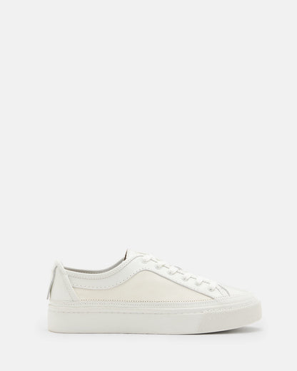 AllSaints Milla Leather Sneaker White - perspectiva