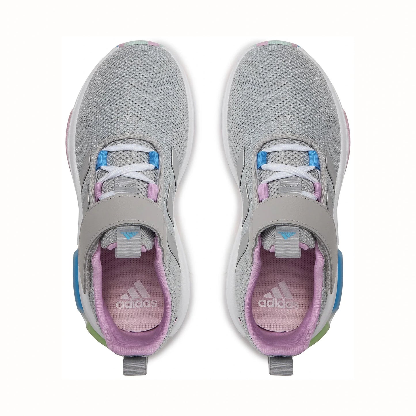 Tenis casuales Adidas RACER TR23 ELK Gris y rosa Niños