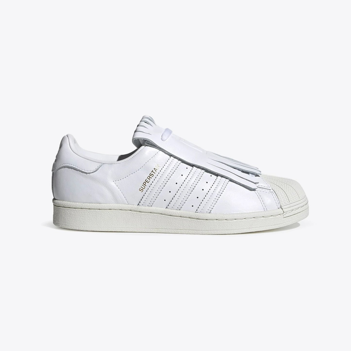 Tenis casuales Adidas SUPERSTAR FR W Blanco y dorado Mujer