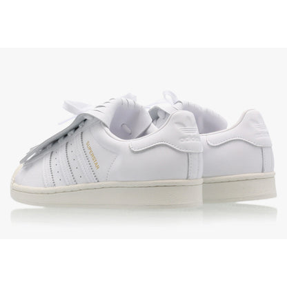 Tenis Adidas Superstar Fringe Kiltie Footwear White Off White Gold Metallic Mujer