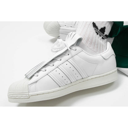 Tenis Adidas Superstar Fringe Kiltie Footwear White Off White Gold Metallic Mujer