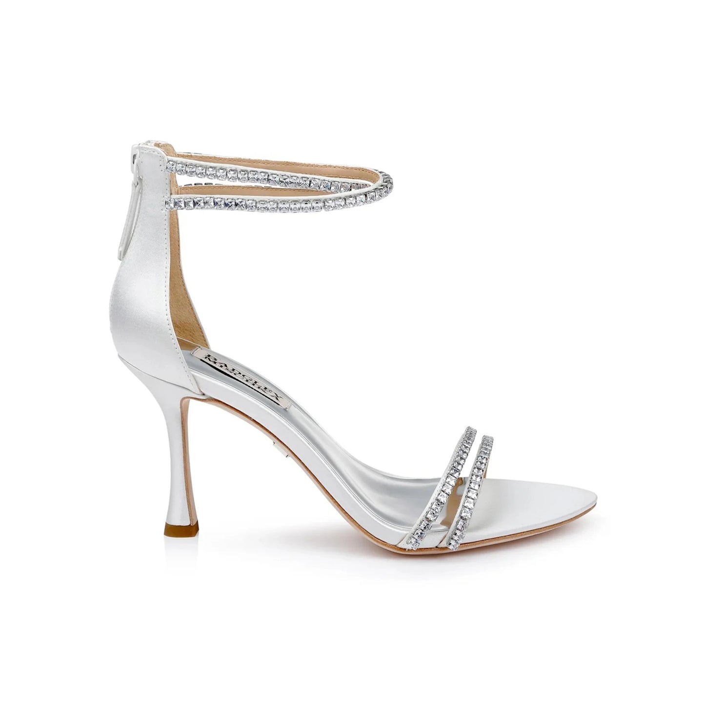Sandalias de tacón Badgley Mischka Logan White Mujer