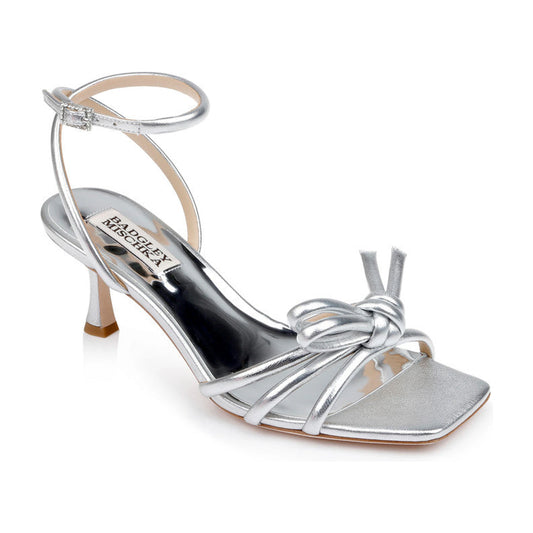 Sandalias de tacón Badgley Mischka Loyalty Silver Metallic Mujer