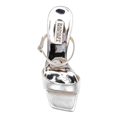 Mules de cuña Badgley Mischka Luna Silver Metallic Mujer