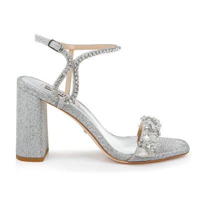 Sandalias de tacón Badgley Mischka Tanisha Silver Mujer