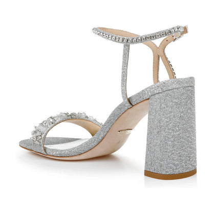 Sandalias de tacón Badgley Mischka Tanisha Silver Mujer