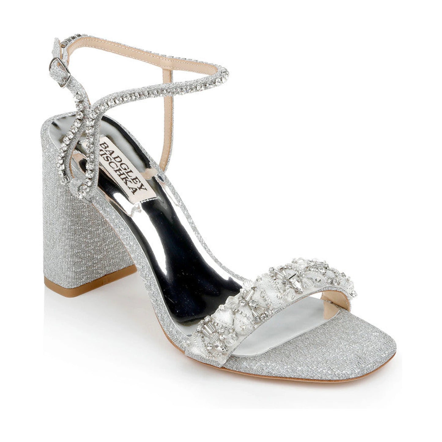 Sandalias de tacón Badgley Mischka Tanisha Silver Mujer