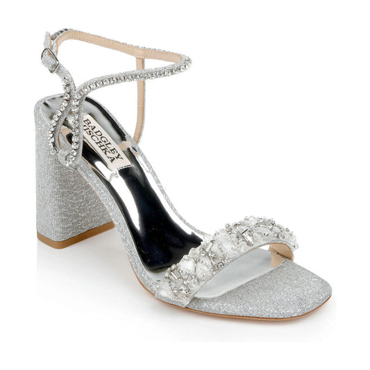 Sandalias de tacón Badgley Mischka Tanisha Silver Mujer
