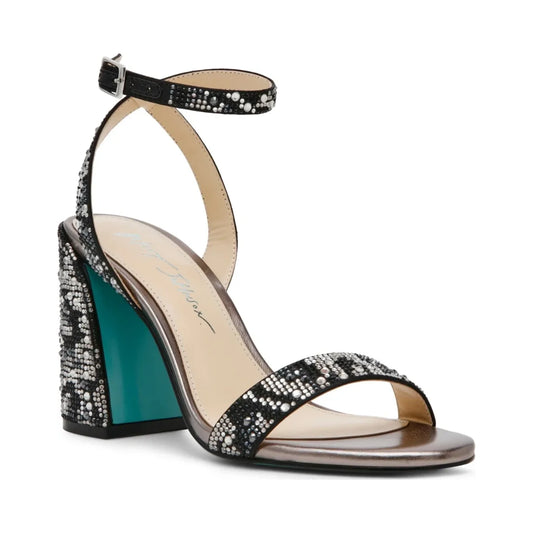 Sandalia Betsey Johnson Jet Black Snake SB-JET - perspectiva