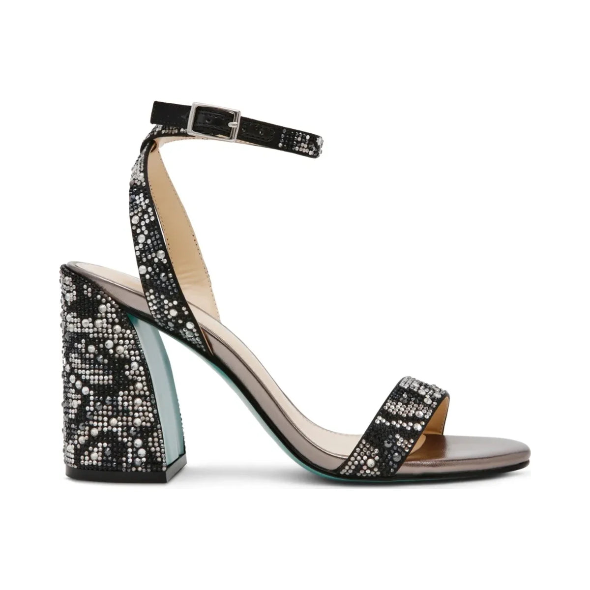 Sandalia Betsey Johnson Jet Black Snake SB-JET - lateral