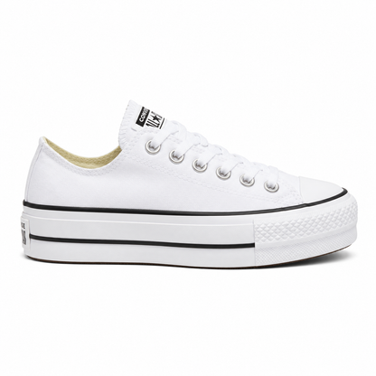 Tenis Converse Chuck Taylor All Star Lift Low White Black Mujer