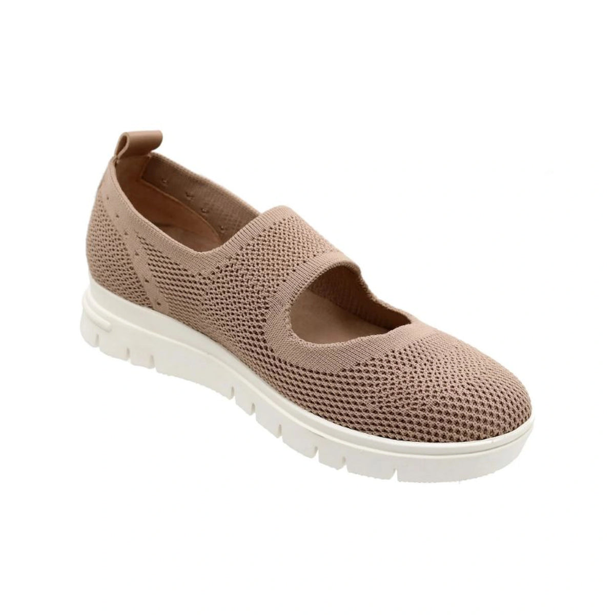 Calzado David Tate COMFY Taupe Knit Fabric