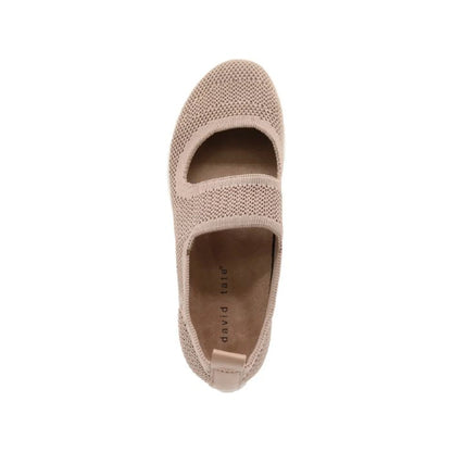 Calzado David Tate COMFY Taupe Knit Fabric