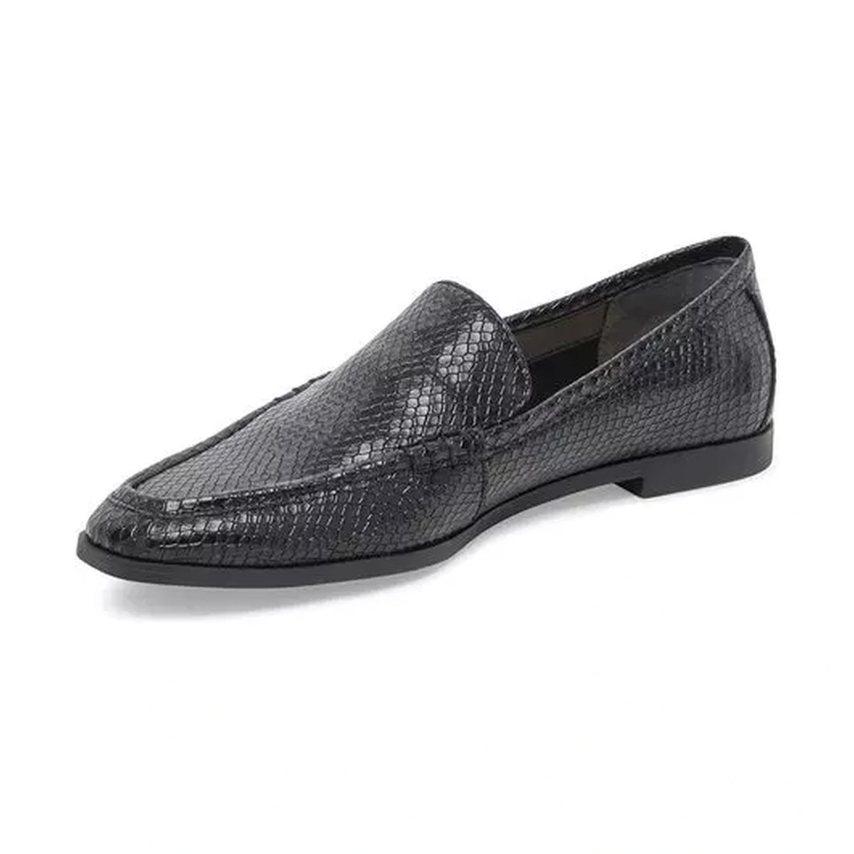 Mocasines Dolce Vita Catela Black Snake Embossed Stella Mujer