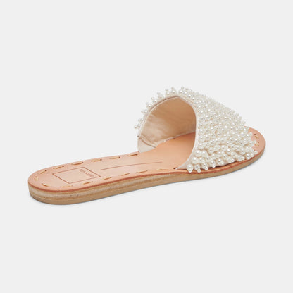 Sandalias Dolce Vita Dalon Pearl Vanilla Pearls Mujer