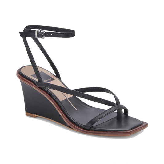 Sandalias de Cuña Dolce Vita Gemini Black Leather Mujer