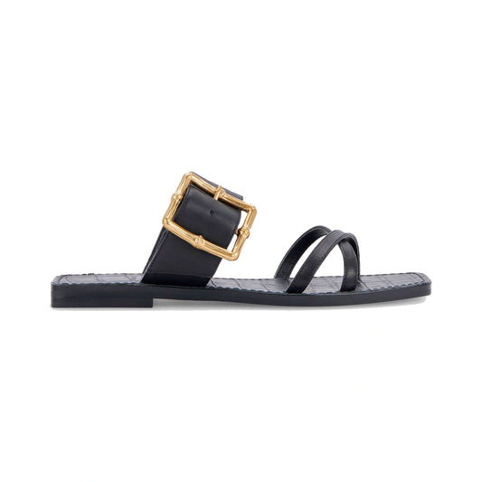 Sandalias Dolce Vita Lowyn Black Leather Mujer
