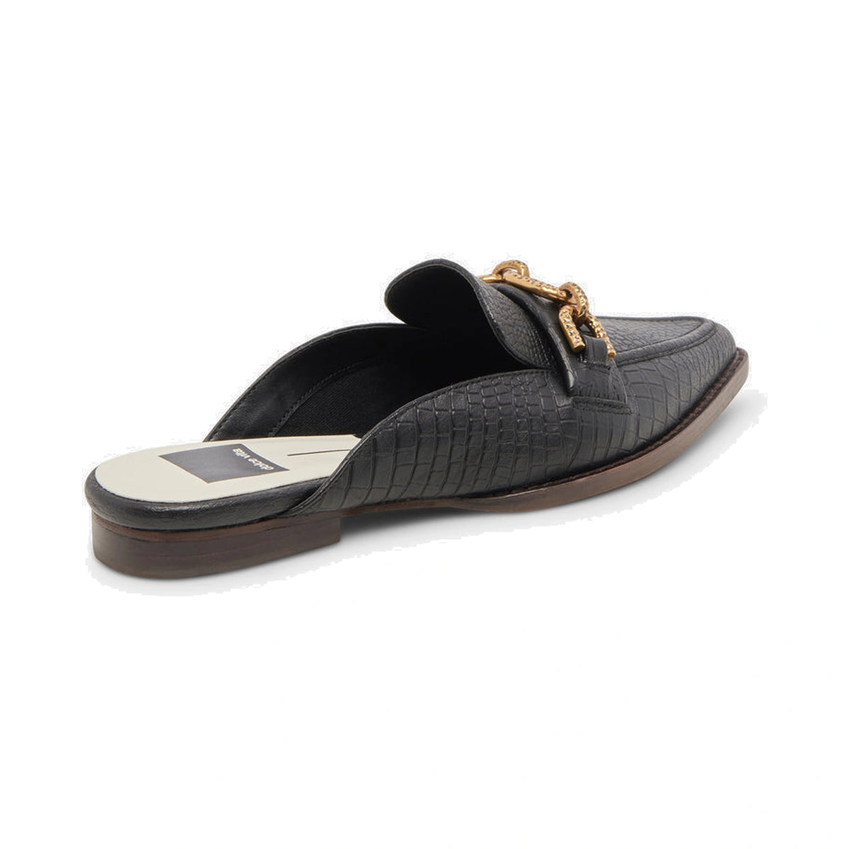 Sandalias Dolce Vita Sidon Noir Embossed Leather Mujer