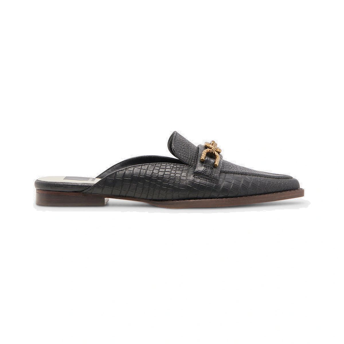 Sandalias Dolce Vita Sidon Noir Embossed Leather Mujer