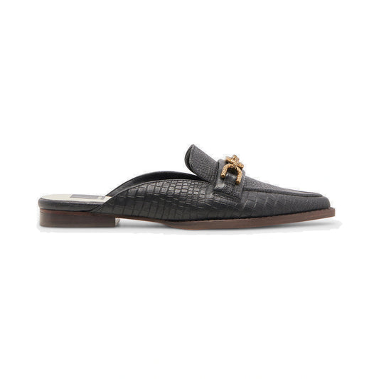 Sandalias Dolce Vita Sidon Noir Embossed Leather Mujer