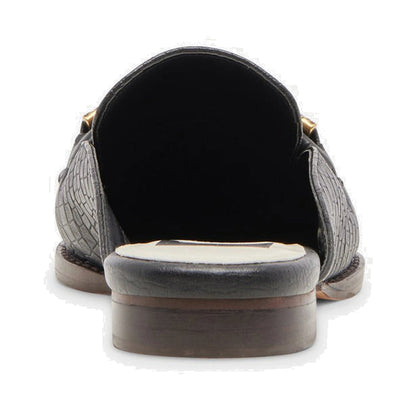 Sandalias Dolce Vita Sidon Noir Embossed Leather Mujer